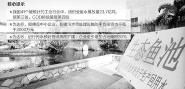 紡織業再遇“水箍咒” 1月起污水排放標準升級，行業洗牌加速